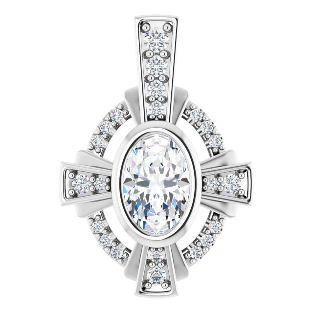 Bezel-Set Accented Pendant