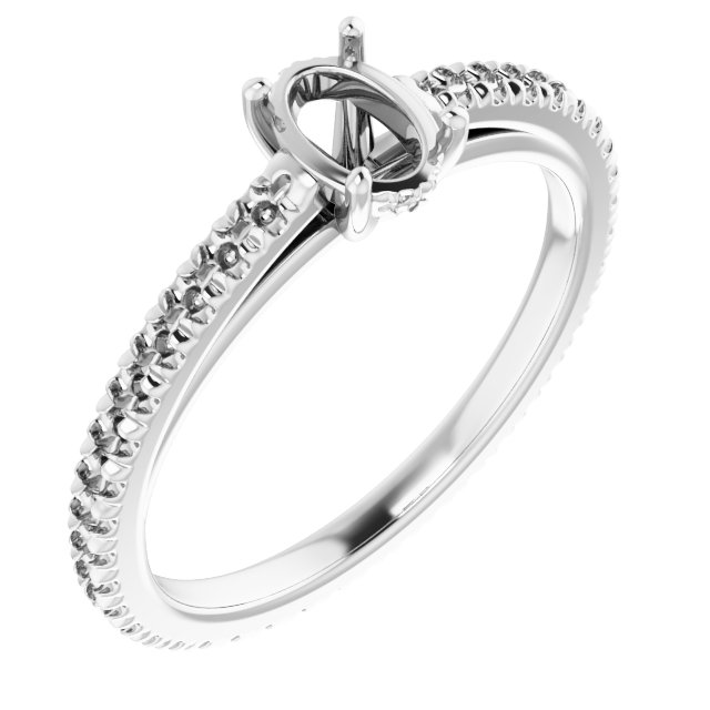Accented Eternity-Style Engagement Ring