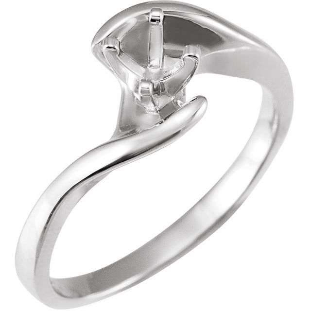 Solitaire Bypass Engagement Ring or Band