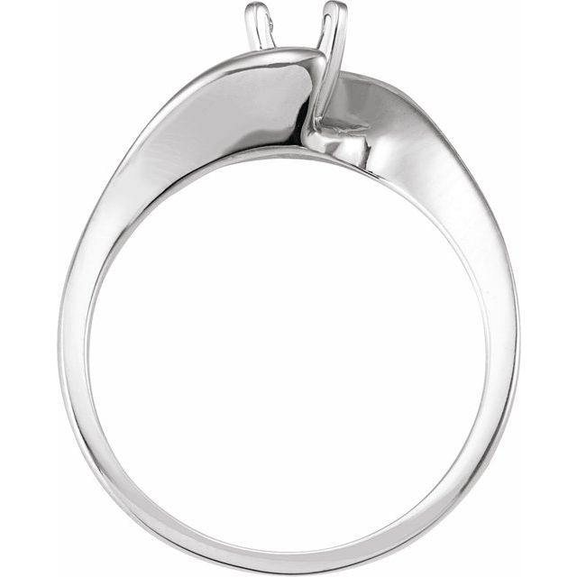 Solitaire Bypass Engagement Ring or Band - Image 2