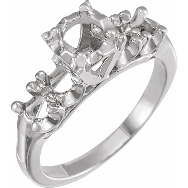 Accented Vintage-Inspired Engagement Ring or Band