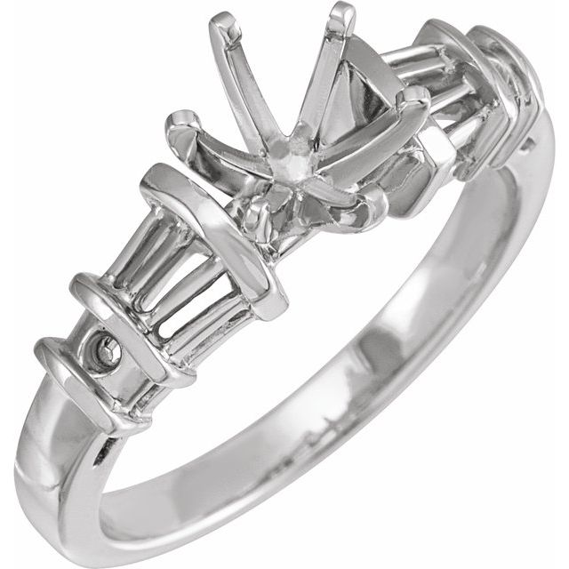Baguette Accented Engagement Ring, Band or Shank