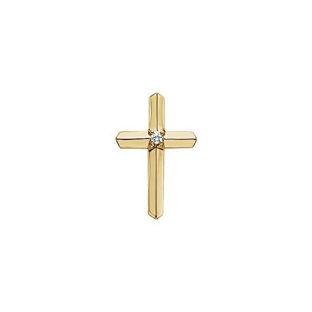 Solitaire Cross Pendant