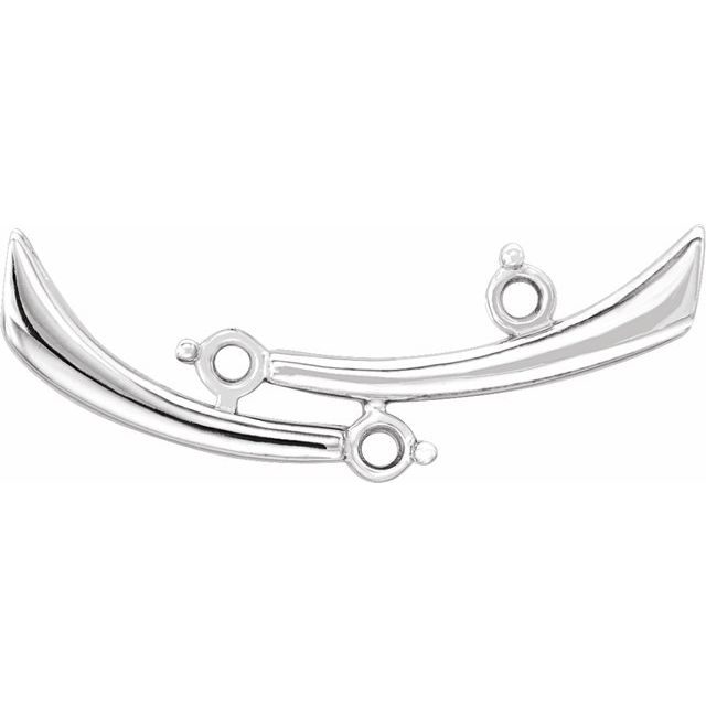 Three-Stone Bar Necklace Center