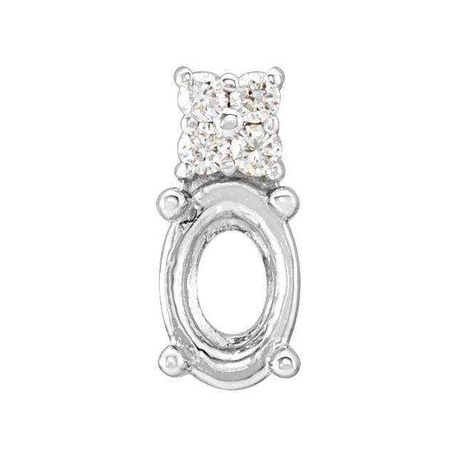 4-Prong Accented Earring Setting