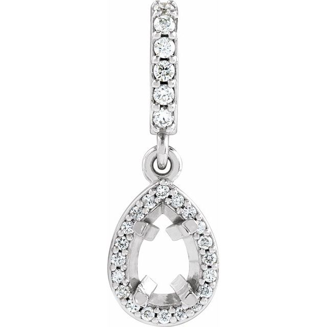Pear Halo-Style Pendant