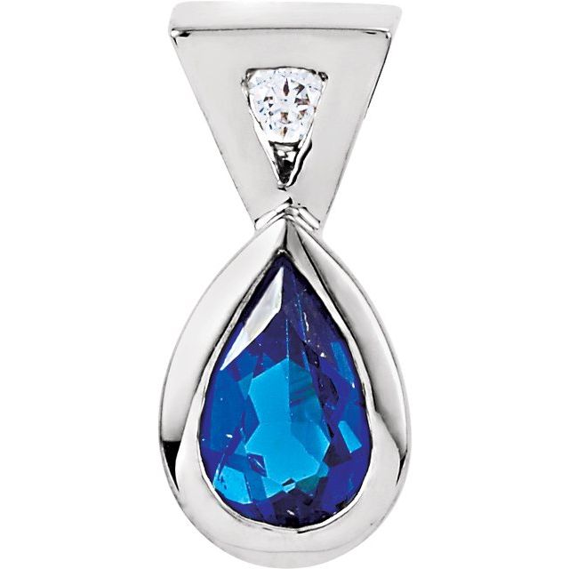 Accented Bezel-Set Pendant