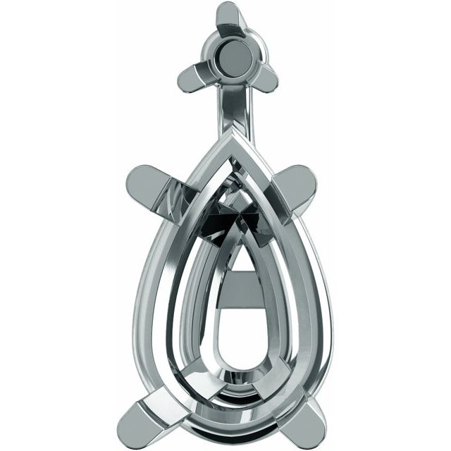 Accented 4-Prong Earring Setting