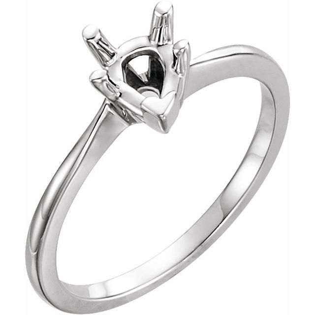 V-End Solitaire Engagement Ring or Band