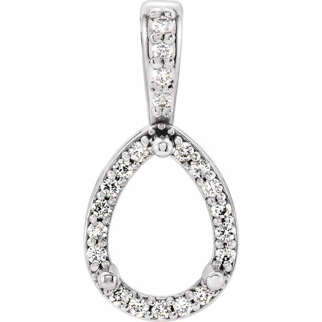 Pear 3-Prong Halo-Style Pendant