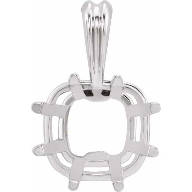 Cushion 8-Prong Pendant