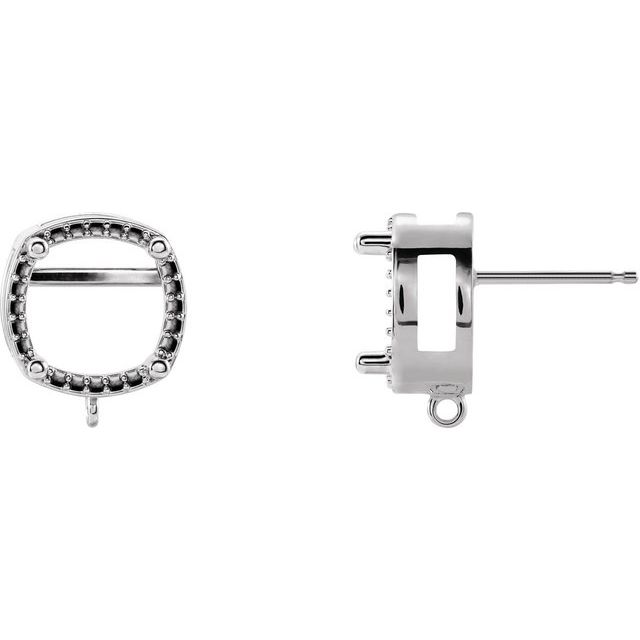 4-Prong Halo-Style Earring Top