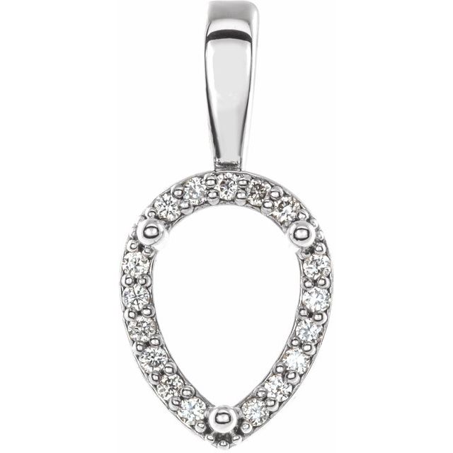 Pear 3-Prong Halo-Style Pendant