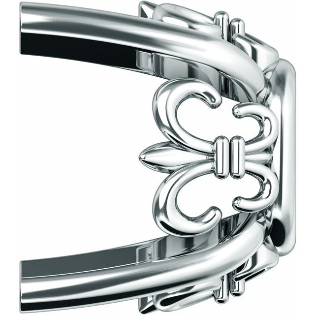 4-Prong Fleur-de-lis Earring Setting