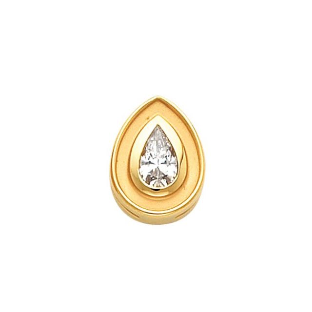 Bezel-Set Solitaire Slide Pendant