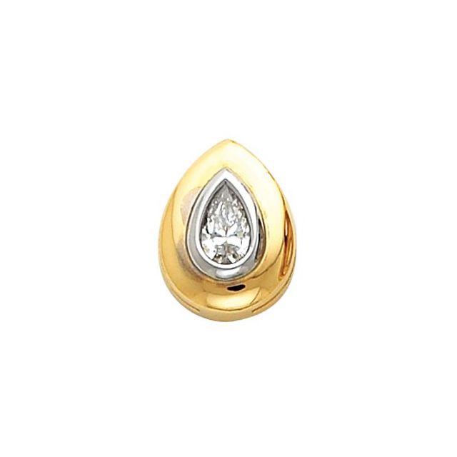 Back-Set Solitaire Slide Pendant