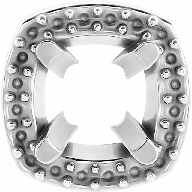 4-Prong Halo-Style Earring Setting