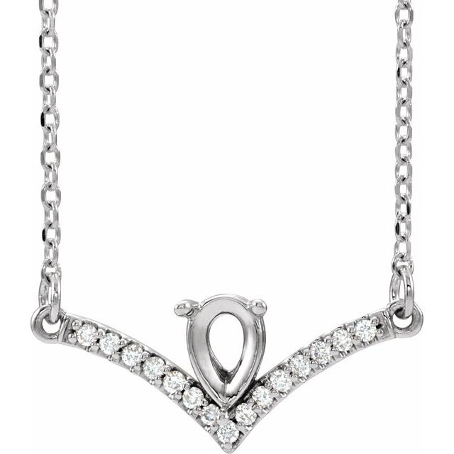 Accented V Necklace or Center