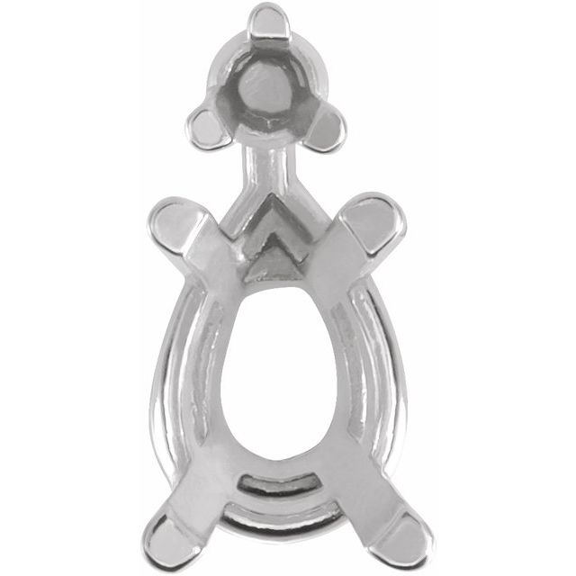 Accented 4-Prong Earring Setting