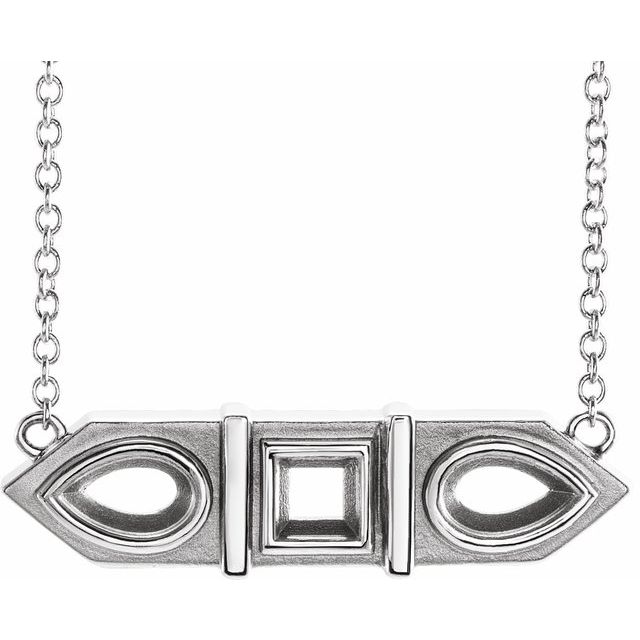 Geometric Bar Necklace or Center