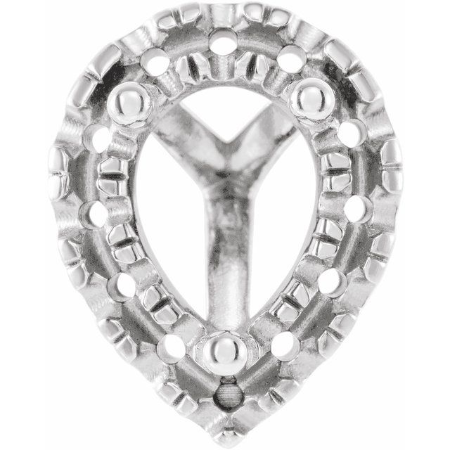 French-Set Cocktail-Style Halo-Style Earring Setting