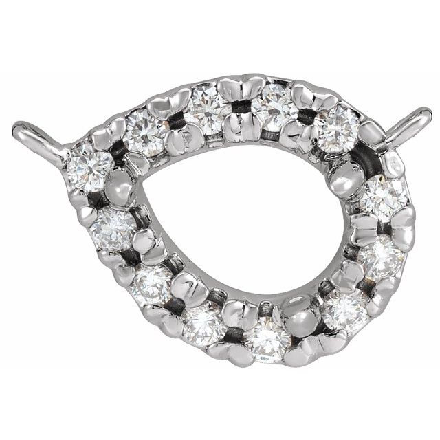 French-Set Halo-Style Necklace or Center