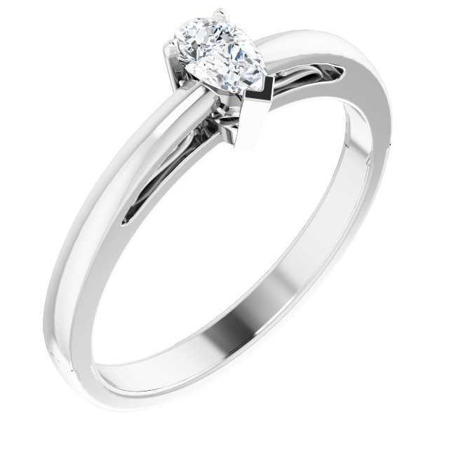 Scroll Setting® Solitaire Ring