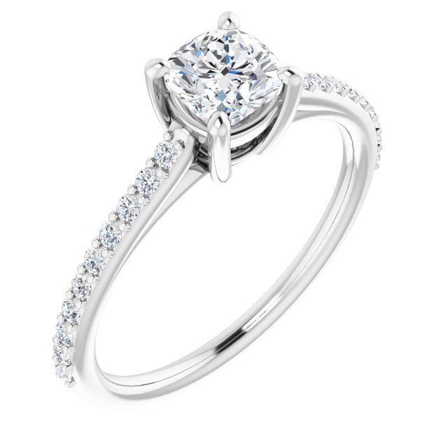 Accented Cathedral-Style Ring