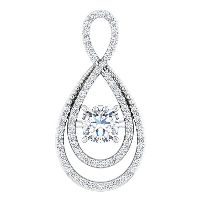 Infinity-Inspired Accented Pendant