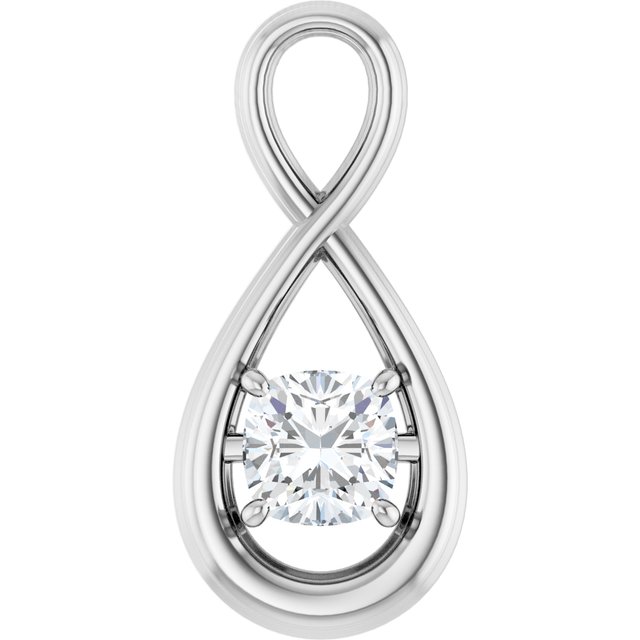 Infinity-Inspired Solitaire Pendant