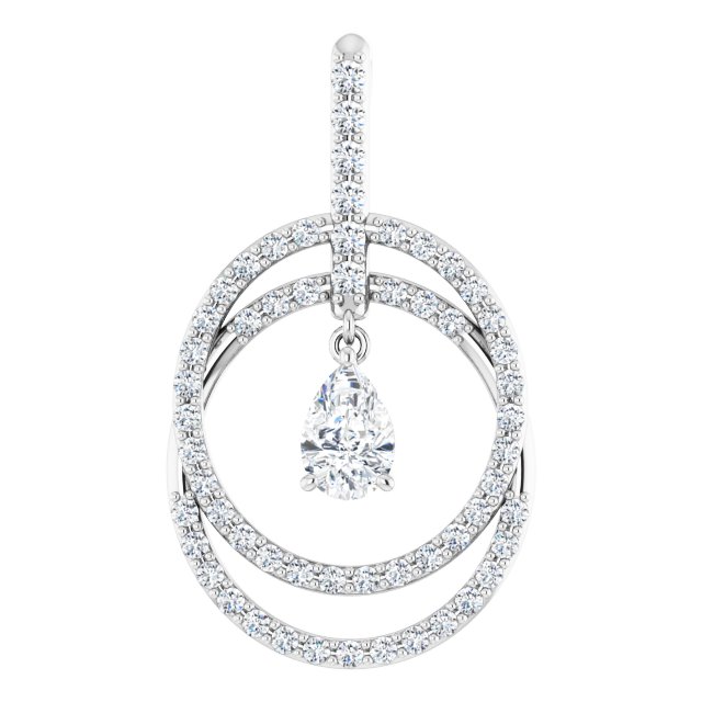 Accented Double Circle Pendant