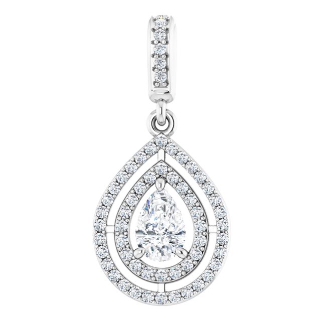 Double Halo-Style Pendant