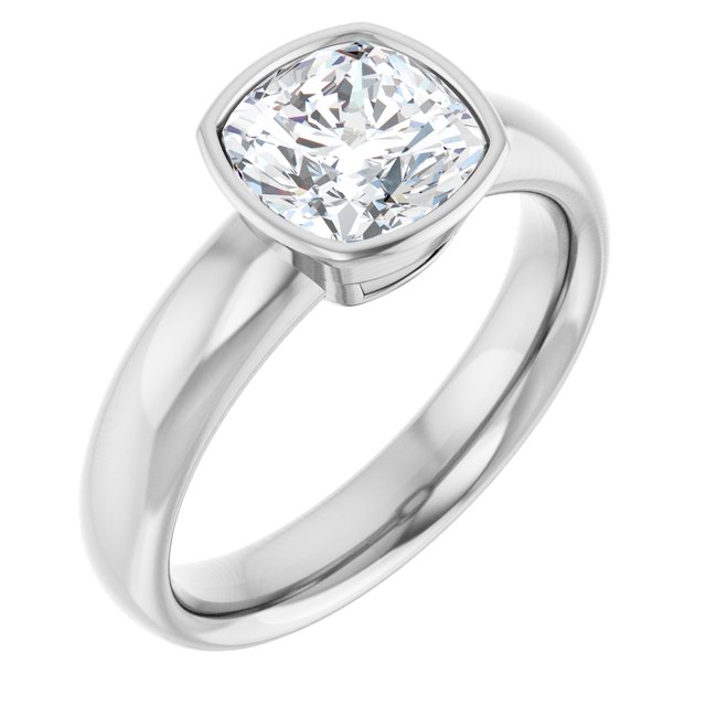 Bezel-Set Solitaire Engagement Ring