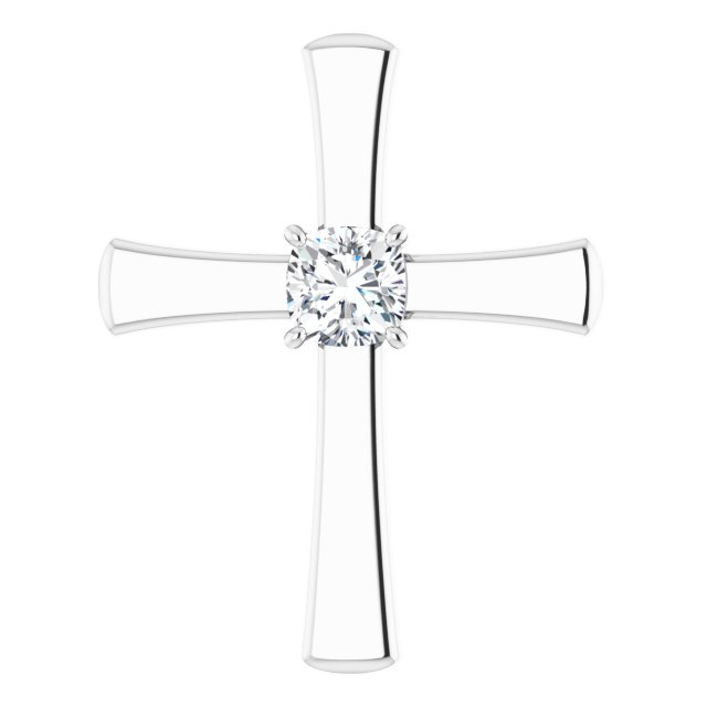 Solitaire Cross Pendant