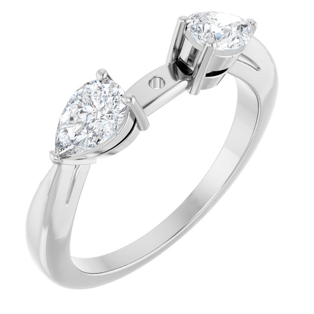 Side-Stone Peg Shank or Band