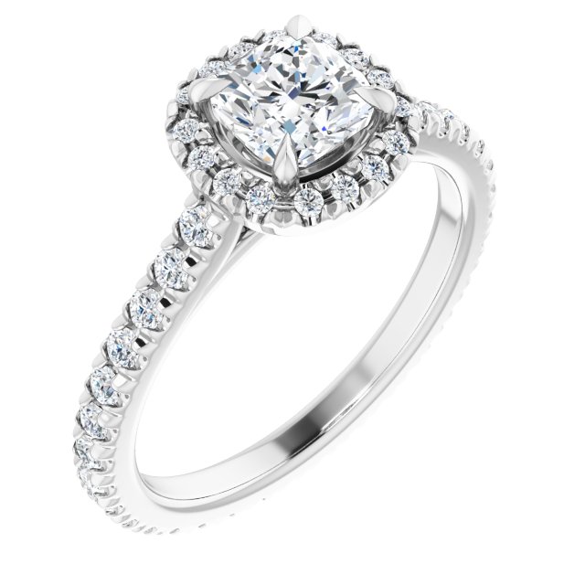 Halo-Style Eternity-Style Engagement Ring