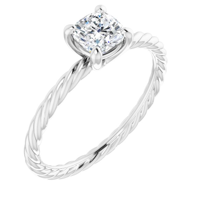Solitaire Rope Engagement Ring