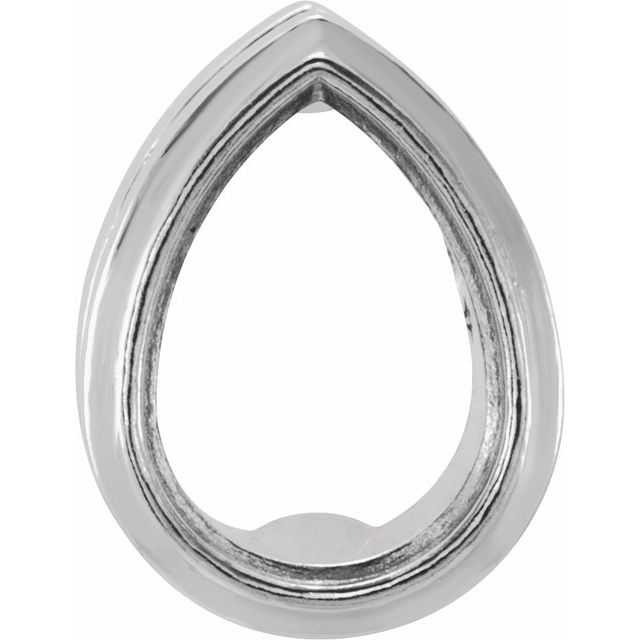 Pear Bezel-Set Slide Pendant