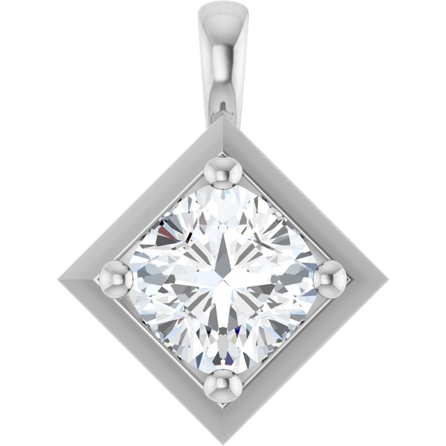 Claw-Prong Bezel-Style Solitaire Charm/Pendant