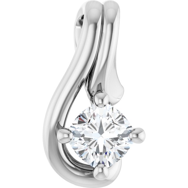 Solitaire Freeform Pendant