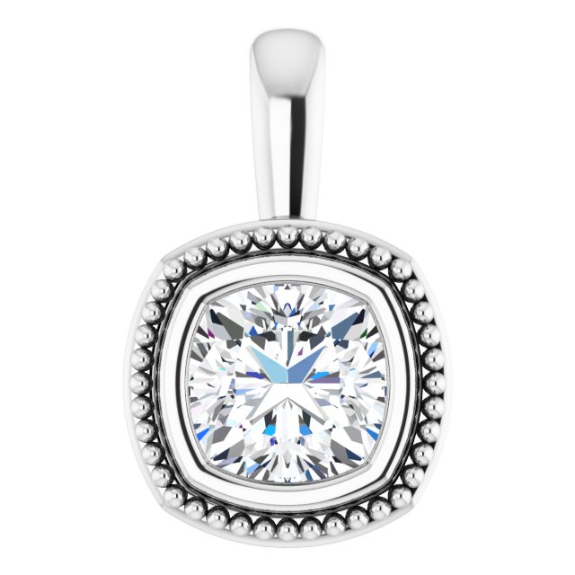 Bezel-Set Solitaire Pendant