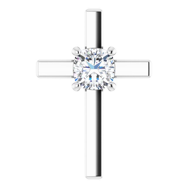 Solitaire Cross Pendant